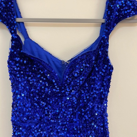 Sequin Velvet Maxi  Dress - Picture 5 of 8